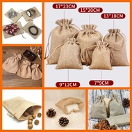 Drawstring Burlap Bag Linen Handmade Soap Jewelry Gift Burlap Bag