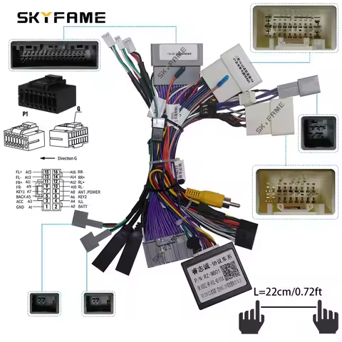 RAISE Car 16pin Wiring Harness Adapter Canbus Box Android Radio Power Cable For Mitsubishi Eclipse O
