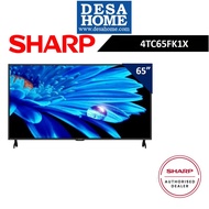 [FREE DELIVERY] SHARP 4TC65FK1X 65'' FK1X SERIES 4K UHD ANDROID TV(SLIM BEZEL) [FREE HDMI CABLE &amp; TV BRACKET]