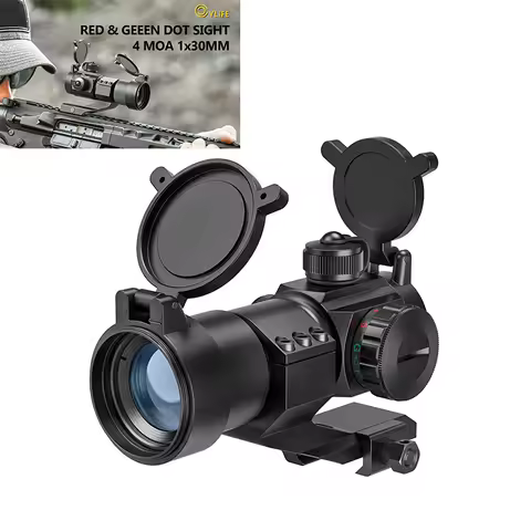 CVLIFE Riflescope Red Green Dot Rifle Scope 4 MOA Optics Reflex Sight with Cantilever Mount for 20mm