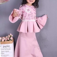 Baju raya kurung peplum kanak kanak 2020 kurung moden kids