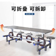 Stainless Steel Dining Table Four-Person Six-Person Staff Canteen School Canteen Dining Table Factory Restaurant One-Pie