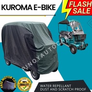 KUROMA EBIKE WITH BACK PASSENGER SEAT COVER WATER REPELLANT AND DUST PROOF BUILT IN BAG