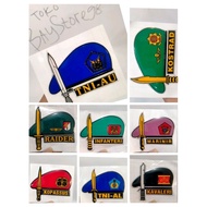 Marine Beret Embossed Stickers, TNI Al Beret, Kopassus Beret, Riding Beret, Protective Beret