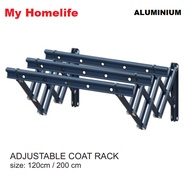 ITTO 1803DR ALUMINIUM ADJUSTABLE CLOTH HANGER /  120CM 4FT / 200CM 6.5FT (NON RETURNABLE)