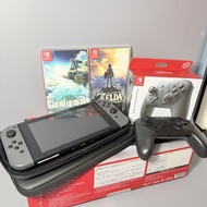 Switch 1 +  Switch pro 手掣 （有保）+ 薩爾達 1&2 薩爾達傳說 曠野之息 王國之淚