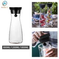 [Jzvphq] Glass Pitcher with Lid Glass Water Bottle Juice Jar Glass Jug Cold Water Jug