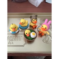 B Duck miniature set yellow Duck