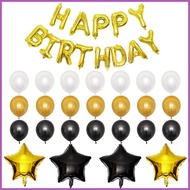 ✧ ❤ ◄ Agar.shop 38pcs Balloon Set Birthday Party Decoration Happy Birthday Foil Balloon+Latex Ballo