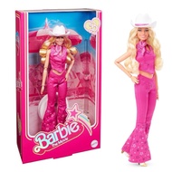 “Barbie The Movie” Margot Robbie as Barbie in pink cowgirl western outfit 2023