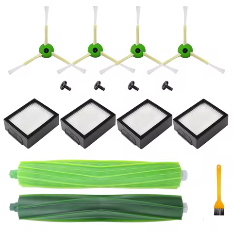 For IRobot Roomba I3 I7 i7+/i7 Plus E5 E6 Vacuum Cleaner Replacement Parts Kit Rubber Brush Side Bru