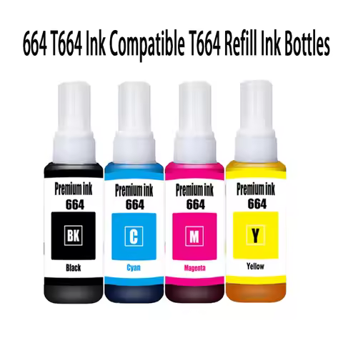664 Refill ink Premium Ink for Epson T6641 T6642 T6643 T6644 ET-2500, 2550, 4500, 4550, 2600, 2650, 