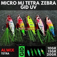 ALWIX Metal JIG + Assist TETRA ZEBRA GID UVHOOK 10gr 15gr 20gr ~ Micro Metal Jig Assist Hook Micro J