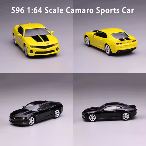 596 Diecast 1:64 Scale Camaro Sports Car Alloy Simulation Car Model Collection Ornaments Holiday Gif