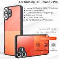 For Nothing CMF Phone 2 Pro CMF Phone 2Pro Case Luxury Skin Feeling Matte Black Transparent PC Hard 