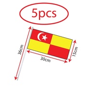 5PCS Selangor Hand Hold Flag, Hand Held Flag, Hand Flag, Bendera Tangan Selangor