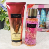 Combo 2pcs💗Victoria's Secret💗 *Temptation Lotion Perfume &amp; Pure Seduction Lace Perfume