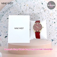 Nine West - Womens Strap Watch Burgundy/Gold NW/1994GPBY นาฬิกาข้อมือผู้หญิง