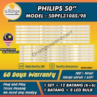 50PFL3108S/98 PHILIPS 50" LED TV BACKLIGHT(LAMPU TV) PHILIPS 50 INCH LED TV 50PFL3108S