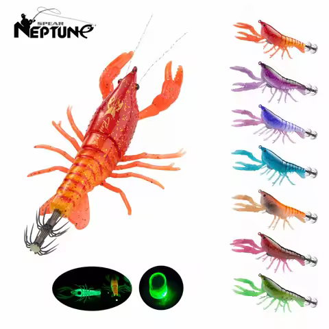 15.5G Luminous Crayfish Cuttlefish Squid Jig Lure Slow Sinking Artificial Webfoot Octopus Egi Hook E