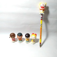 Doraemon Nobita Bobble Head Hokben Toy Meal Shizuka Kidzu Pencil Jadul