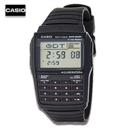 Velashop CASIO DATABANK นาฬิกาเครื่องคิดเลข สีดำ สายเรซิ่น รุ่น DBC-32-1ADF, DBC-32-1A, DBC-32