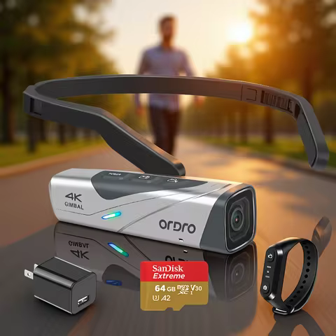 ORDRO EP8 4K 60fps Video Camera Head Wearable Digital Camcorder for Youtube Professional 2-Axis Gimb