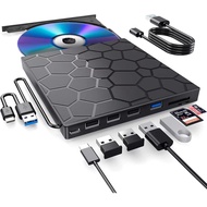 BPAKDU USB 3.0 Type-C External CD DVD RW Drive Burner Writer Ultra-Slim Portable Optical Drive for M