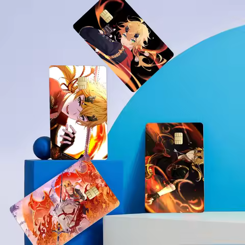 Genshin Impact ThomaFashion Matte Gold Silver Black Matte Film Skin Sticker Tape For Bank Credit Deb