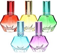 Lurrose Decorative Glass Perfume Bottle 5Pcs Perfume Spray Bottle Small Empty Crystal Perfume Holder