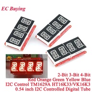 HT16K33/VK16K33 0.54 Inch 0.54‘’ 4 Bit Meter Digital Tube Module LED Display I2C Control 3.3V 5V for