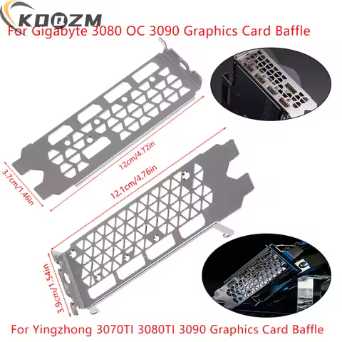 1*Metal BackPlate Baffle IO I/O Shield BackPlate Baffle For Gigabyte 3070 3080 OC 3090 Blocking Plat