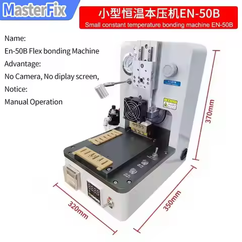 ZJWY EN-50B Small Flex Bonding Machine Manual Operate Constant-Heating Yellow/Green/Touch/Black Flat