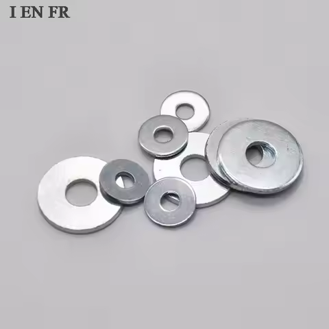 2/10Pcs Galvanized Steel Flat Washer O-Ring Plain Washers Sealing Solid Gasket Flat Plain Spacers GB