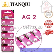 TIANQIU AG2/LR726H/396A Alkaline Battery 10pcs 1.5V Batteries