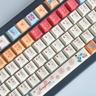 Songkran Festival Keycaps Cherry Profile 136 Keys PBT Dye Sublimation Wooting Aula F75 Mechanical Ke