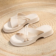 Inaso sepatu sandal wanita Sendal Wanita Karet Slop Casual Sandal Wedges Wanita Jelly Kekinian Terba