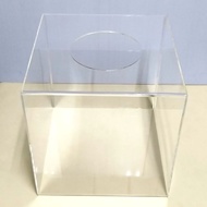 HOT Prize Draw Box Clear Color Labeling Thickness 3 Mm. Size 20 x 20 cm. Lottery Coupon Lucky Jewell