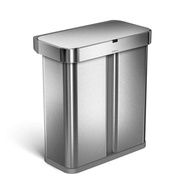 SIMPLEHUMAN 58L Voice + Motion Dual Compartment Rectangular Sensor Bin