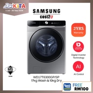 Samsung 17kg washer 10kg dryer  Ecobubble Inverter Front Load | WD17T6300GP/SP Washing Machine Mesin