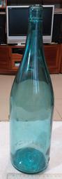 玻璃瓶(34)~早期~無蓋~正味~淺藍色~丸金醬油~大醬油瓶~高約39.5CM~懷舊.擺飾.道具
