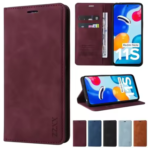 Flip Leather RFID Blocking Wallet Case For Xiaomi Redmi Note 11 Pro 10S 9 Pro 8T 7 10C 9A 9C 9T Mi P
