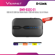 D-Link Portable WiFi Modem Router (DWR-932C-E1) N300 4G LTE, Micro USB port, Micro SD slot for 32GB (DWR-932C E1)