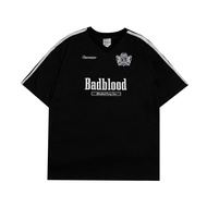 South Korea Trendy Badblood Jersey Mesh Short Sleeve T-shirt American Retro Embroider Raglan Sleeve 