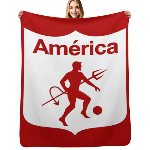 America de Cali Los Diablos Rojos Los Escarlatas Throw Blanket Spring Fall Cozy Throw Blanket for Co