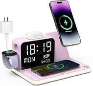 Acer Wireless Charging Station S1,7-in-1 Night Light Wireless Charging Station,Purple,215 * 160 * 10