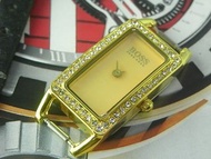 舊倉底未使用品 UNUSED HUGO BOSS 水鑽圈 16MM 石英錶