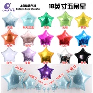 18-Inch Five-Pointed Star Five-Pointed Star Balloon Black Five-Pointed Star Ballo