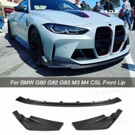 For BMW 3 Series 4 Series G80 G82 G83 M3 M4 Dry Carbon Fiber Front Lip CSL BodyKit Spoiler Bumper Sp
