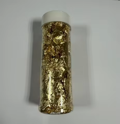 2g/set gold foil cake decoration, gold foil fragments nail art decoration, ice cream gold foil fragm